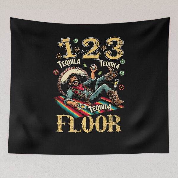 Item preview, 1 Tequila 2 Tequila 3 Tequila Floor Mexican Party Drinking designed and sold by Dressed For  Duty.