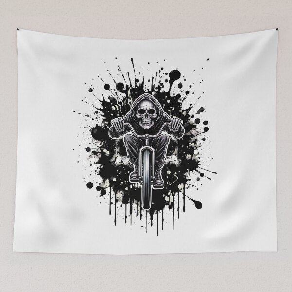 Item preview, Skull on Wheels designed and sold by JrSkDesign ✅ .