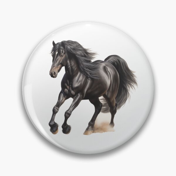 Item preview, Running Black Horse with Flowing Mane designed and sold by New-School-Wave.