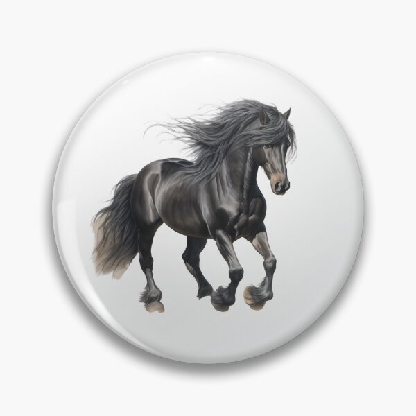 Item preview, Running Black Horse with Flowing Mane designed and sold by New-School-Wave.