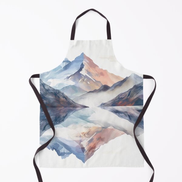 Item preview, serene pastel mountain range with calm lake print designed and sold by dcrc.