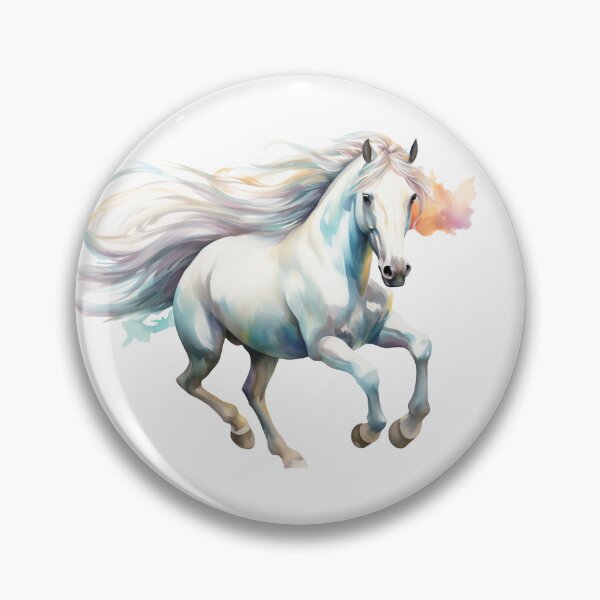 Item preview, White Horse With Flowing Mane In Motion designed and sold by New-School-Wave.