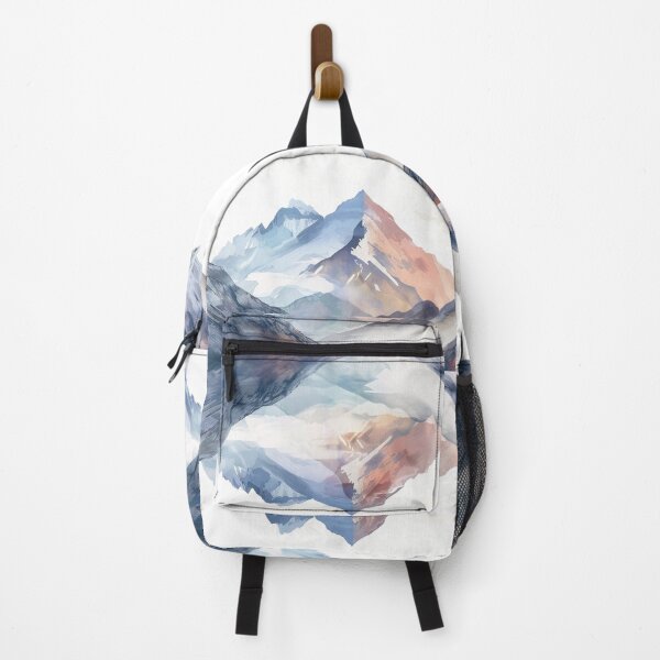 Item preview, serene pastel mountain range with calm lake print designed and sold by dcrc.