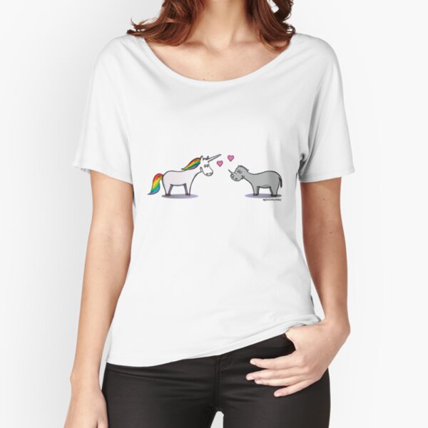 Verliebtes Einhorn und Nashorn Loose Fit T-Shirt