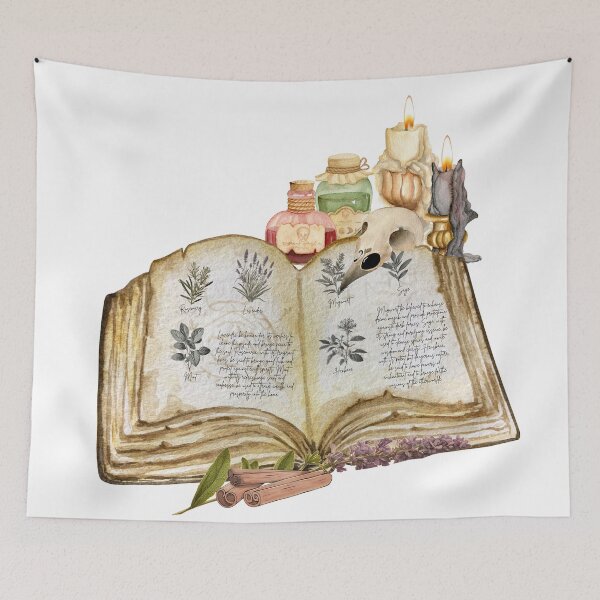 Item preview, Magical Botanical Book of Spells designed and sold by Invisible-Cult.
