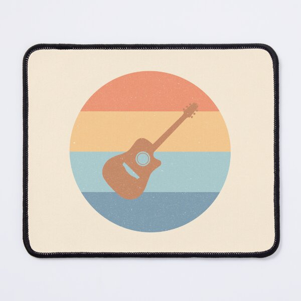Item preview, Acoustic Guitar Icon Worn Pastel Retro Design designed and sold by kakarikihill.