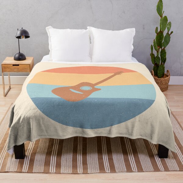 Item preview, Acoustic Guitar Icon Worn Pastel Retro Design designed and sold by kakarikihill.