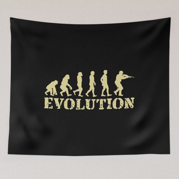 Item preview, Evolution of Man Soldier Military Style Graphic designed and sold by Bronby.