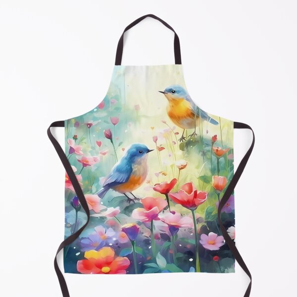 Item preview, Two birds sitting on a flowery field designed and sold by thirumalaisam.