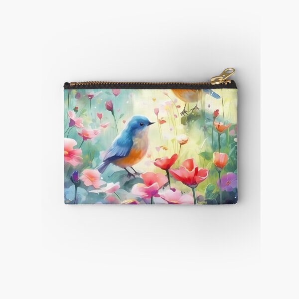 Item preview, Two birds sitting on a flowery field designed and sold by thirumalaisam.
