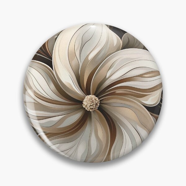 Item preview, Earthtone tattoo style gardenia flower designed and sold by dcrc.