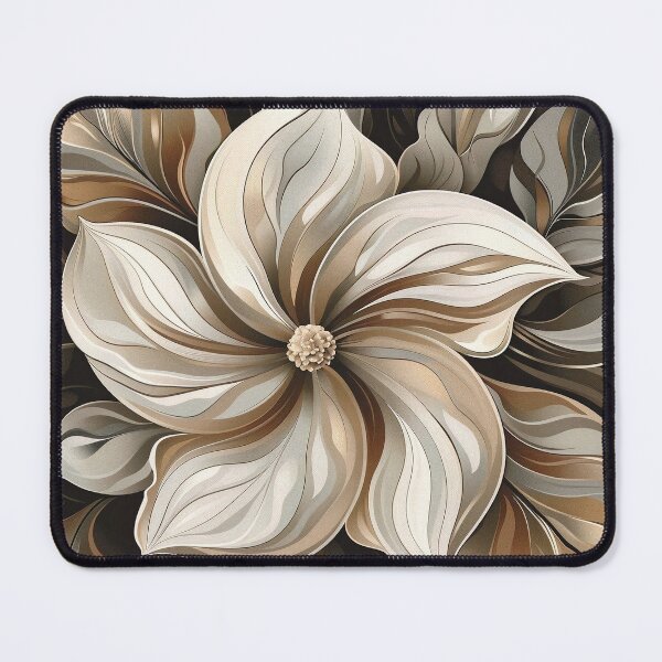 Item preview, Earthtone tattoo style gardenia flower designed and sold by dcrc.