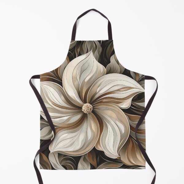 Item preview, Earthtone tattoo style gardenia flower designed and sold by dcrc.