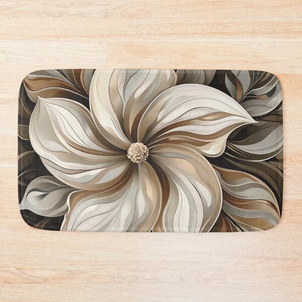 Item preview, Earthtone tattoo style gardenia flower designed and sold by dcrc.