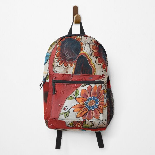 Item preview, Day of the Dead Skull Painting Red and Grey 4 designed and sold by AstroRisq.