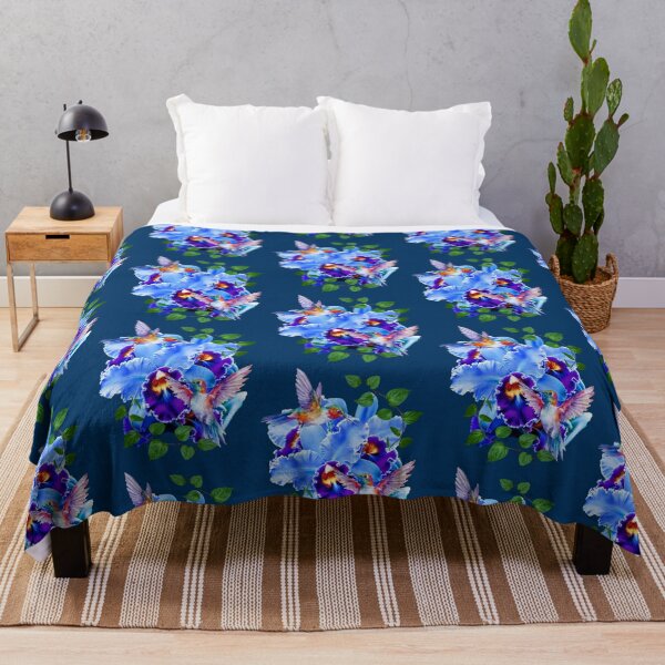 Item preview, Hummingbirds Day (pastel floral) designed and sold by Tripp Art Studio.