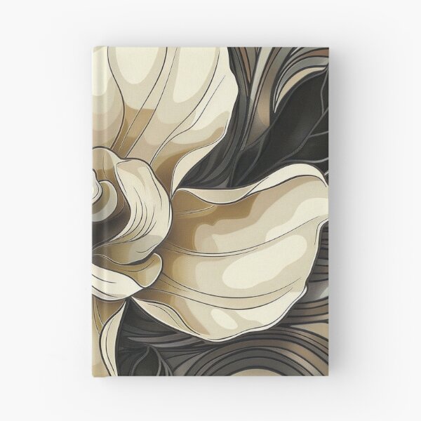 Item preview, earthtone tattoo style gardenia flower designed and sold by dcrc.