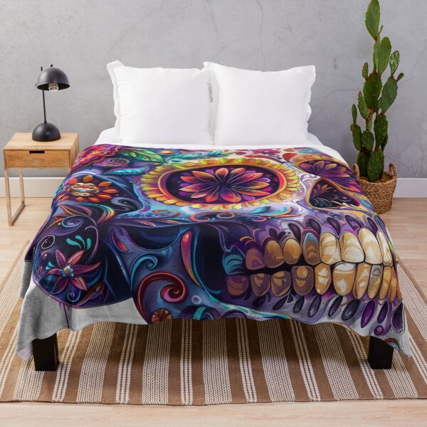Item preview, Day of the Dead Skull Painting White and Bright 1 designed and sold by AstroRisq.