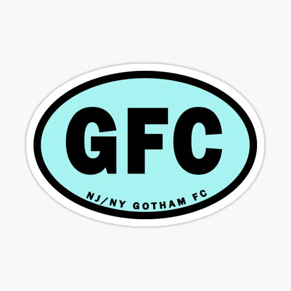 Vista previa del artículo con la obra «Gotham FC colorido clásico ovalado», diseñado y vendido por HBStickerworks.
