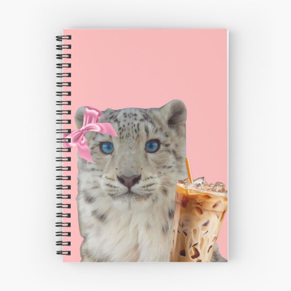 Item preview, Snow leopard with iced coffee  designed and sold by SillyLittleSnek.