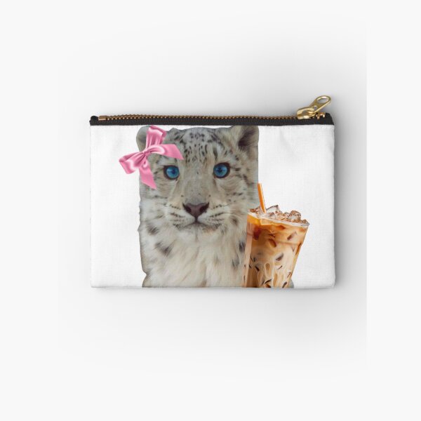 Item preview, Snow leopard with iced coffee  designed and sold by SillyLittleSnek.