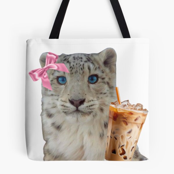 Item preview, Snow leopard with iced coffee  designed and sold by SillyLittleSnek.