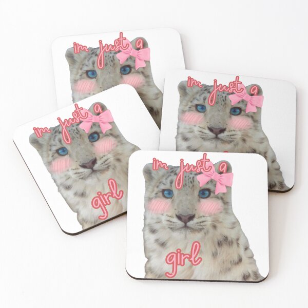 Item preview, im just a girl snow leopard  designed and sold by SillyLittleSnek.