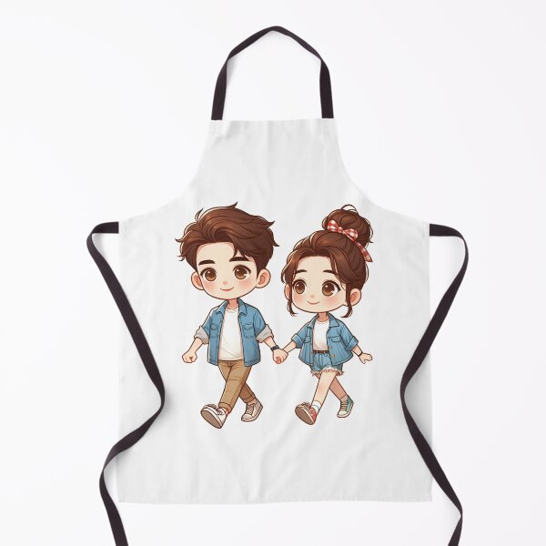 Item preview, Young Couple in Matching Shirts Holding Hands designed and sold by daruneenok.