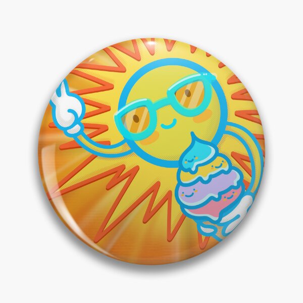 Item preview, Summer Bliss! Sun wearing sunglass eating icecream in summer designed and sold by tennstudio.