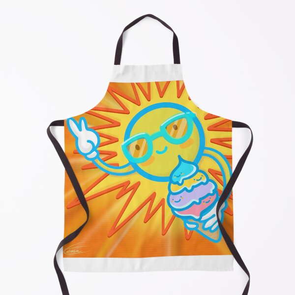 Item preview, Summer Bliss! Sun wearing sunglass eating icecream in summer designed and sold by tennstudio.