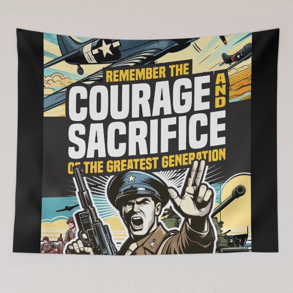 Item preview, Remember The Courage And Sacrifice Of The Greatest Generation - Patriotic designed and sold by Vector-Artist.