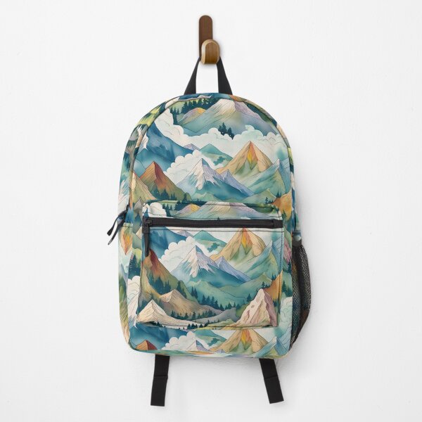 Item preview, Stunning Vintage Watercolor Mountain Pattern - Hand Painted, Seamless, and Majestic Design designed and sold by Zenovation.