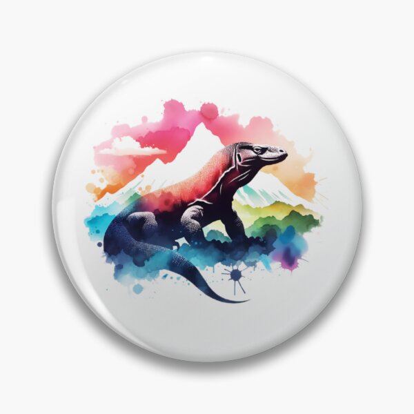 Item preview, Watercolor Komodo Dragon Mountain  designed and sold by ChaosReigns91.