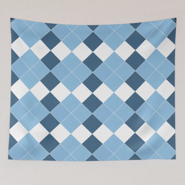 Item preview, Blue and White Argyle Pattern designed and sold by NesaArtSpace.