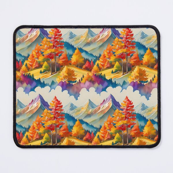 Item preview, Stunning Autumn Watercolor Mountain Pattern - Hand Painted, Seamless, and Majestic Design designed and sold by Zenovation.