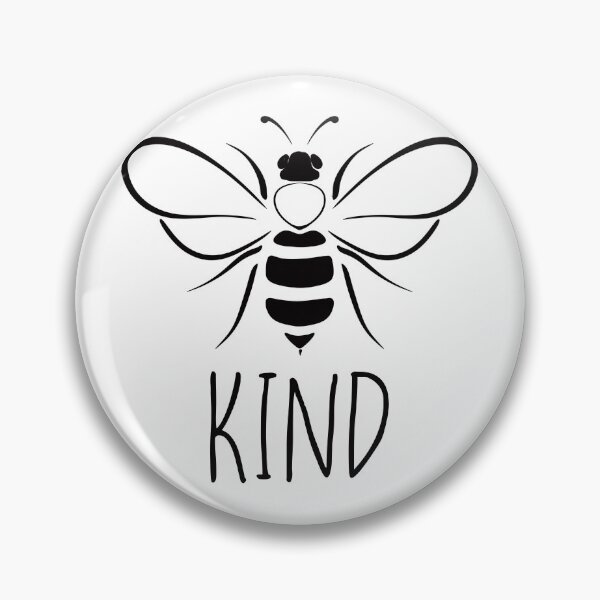 Item preview, Bee kind , black and white bee ,  positive inspirational be kind designed and sold by Inktown.