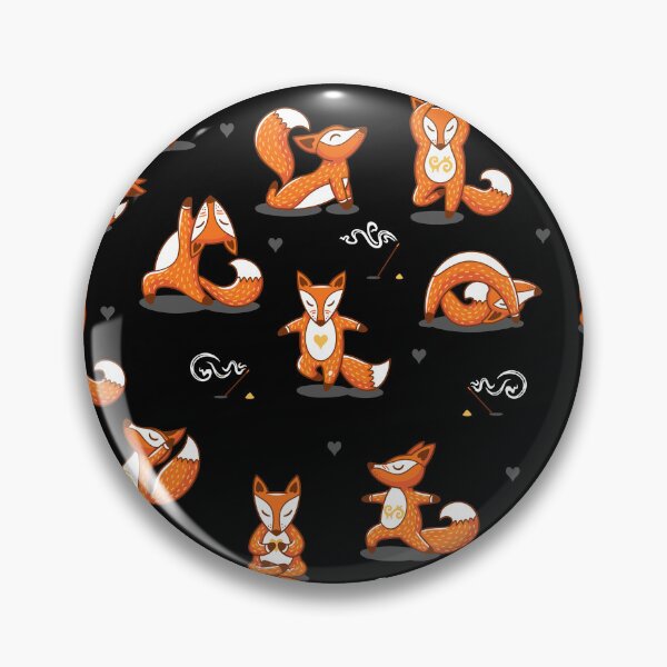 Item preview, cute yoga foxes funny black designed and sold by Gossip Rag.