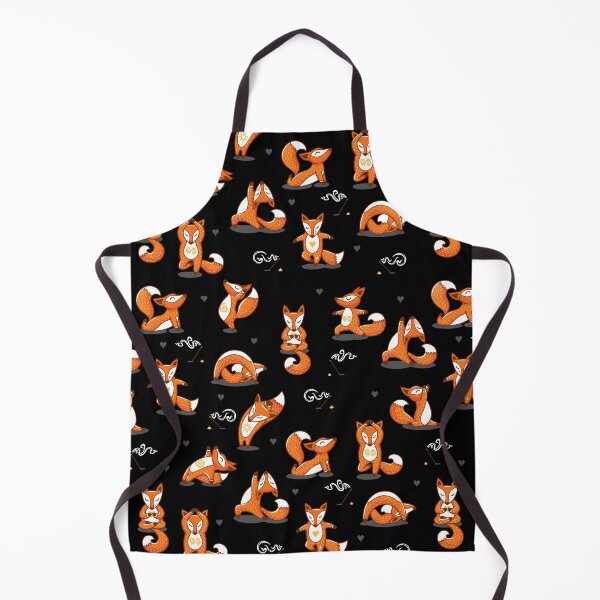 Item preview, cute yoga foxes funny black designed and sold by Gossip Rag.