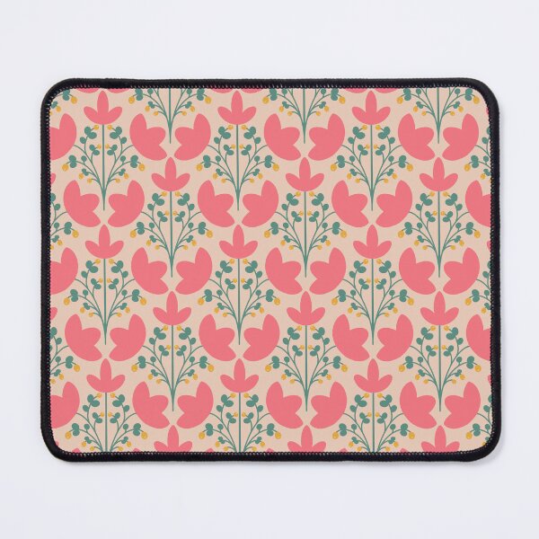 Item preview, Pink flower yellow berries pattern designed and sold by Neeshki.
