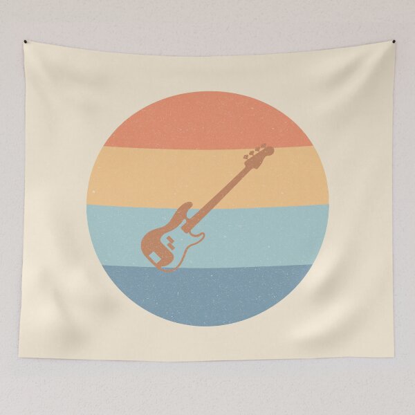 Item preview, Bass Guitar Electric P Bass Style Worn Pastel Retro Design designed and sold by kakarikihill.