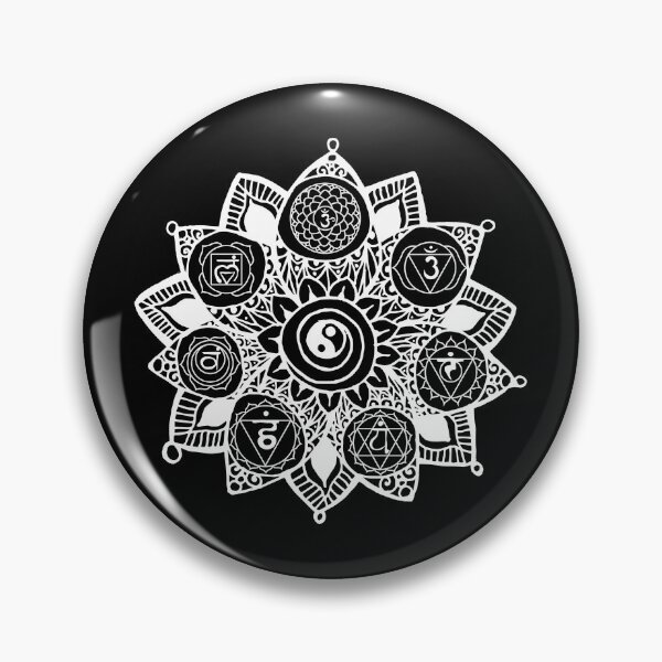 Item preview, Sacred Geometry, lotus with yoga chakras pictogram and hieroglyph designed and sold by Numbers-Art.