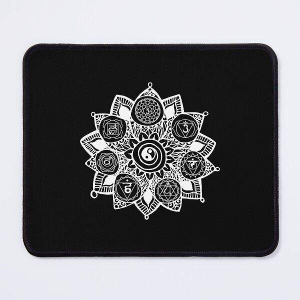 Item preview, Sacred Geometry, lotus with yoga chakras pictogram and hieroglyph designed and sold by Numbers-Art.