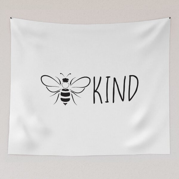 Item preview, Bee kind , black and white bee ,  positive inspirational be kind designed and sold by Inktown.