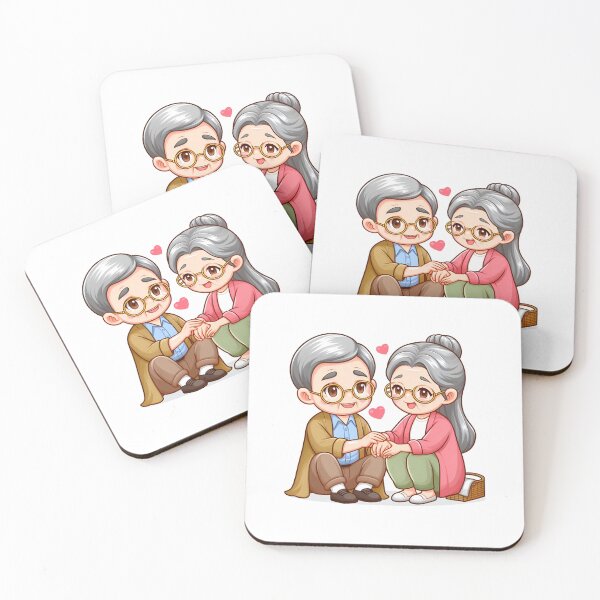 Item preview, A Lifetime of Love: Elderly Couple Holding Hands designed and sold by daruneenok.