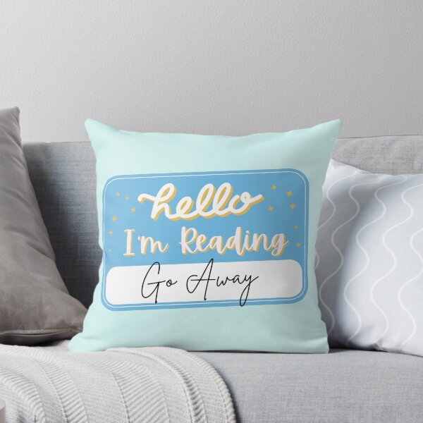 Item preview, Hello I'm Reading Go Away Blue Bookish Aesthetic Book Lover Quotes  designed and sold by BookishSerena.