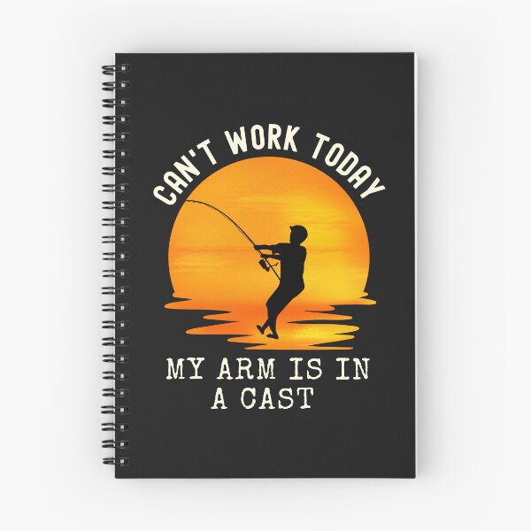 Item preview, Can't Work Today My Arm Is In A Cast Funny Fishing Essential T-Shirt designed and sold by padeddesignart.