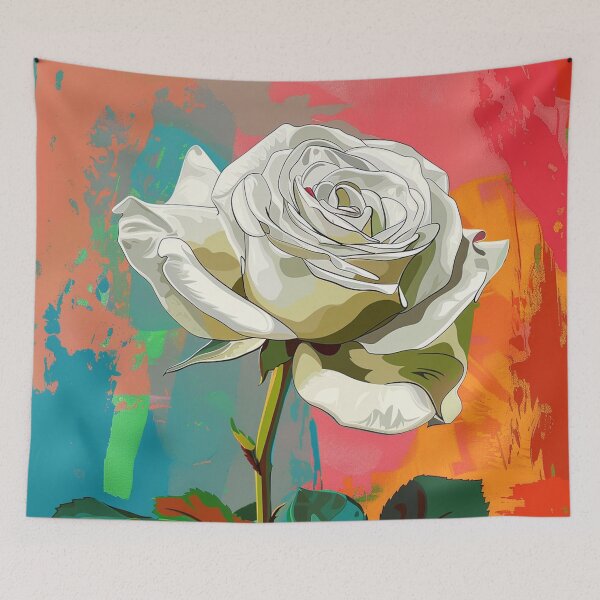Item preview, White Rose Pop Art 1 designed and sold by AstroRisq.