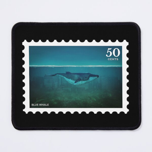Item preview, Blue whale stamp designed and sold by RabbitK.