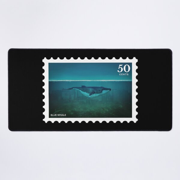 Item preview, Blue whale stamp designed and sold by RabbitK.
