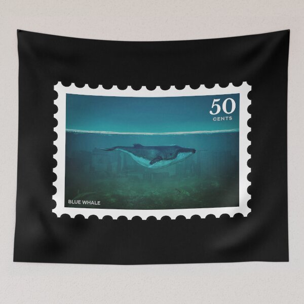 Item preview, Blue whale stamp designed and sold by RabbitK.